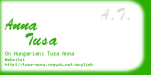 anna tusa business card